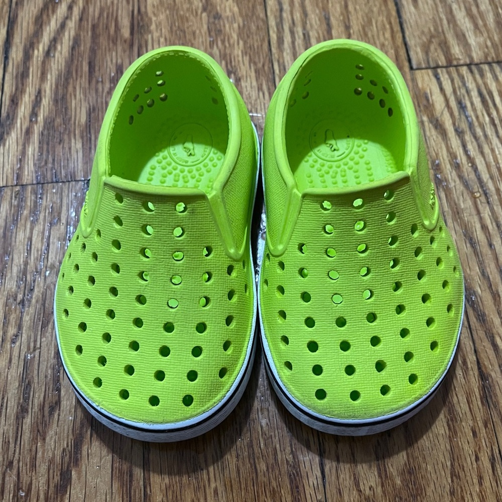 Native Neon Green Slip-On Shoes